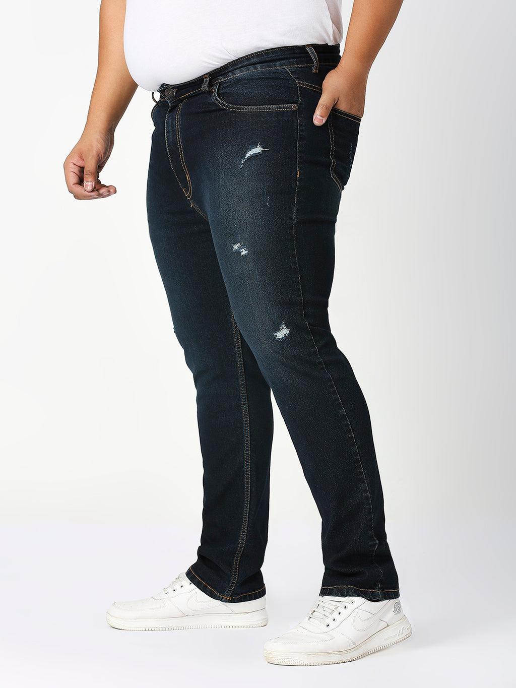 ZUSH Men Plus Size Mid Rise Clean Look  Stretchable Jeans ZU568