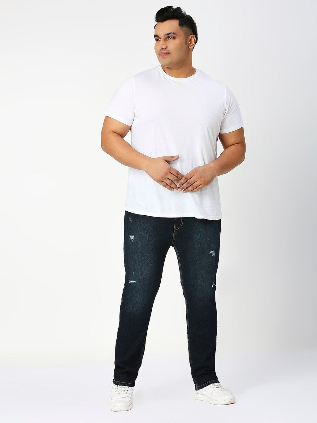 ZUSH Men Plus Size Mid Rise Clean Look  Stretchable Jeans ZU568