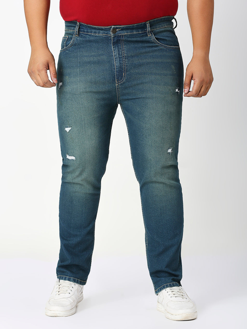 ZUSH Men Plus Size Mid Rise Clean Look  Stretchable Jeans ZU569