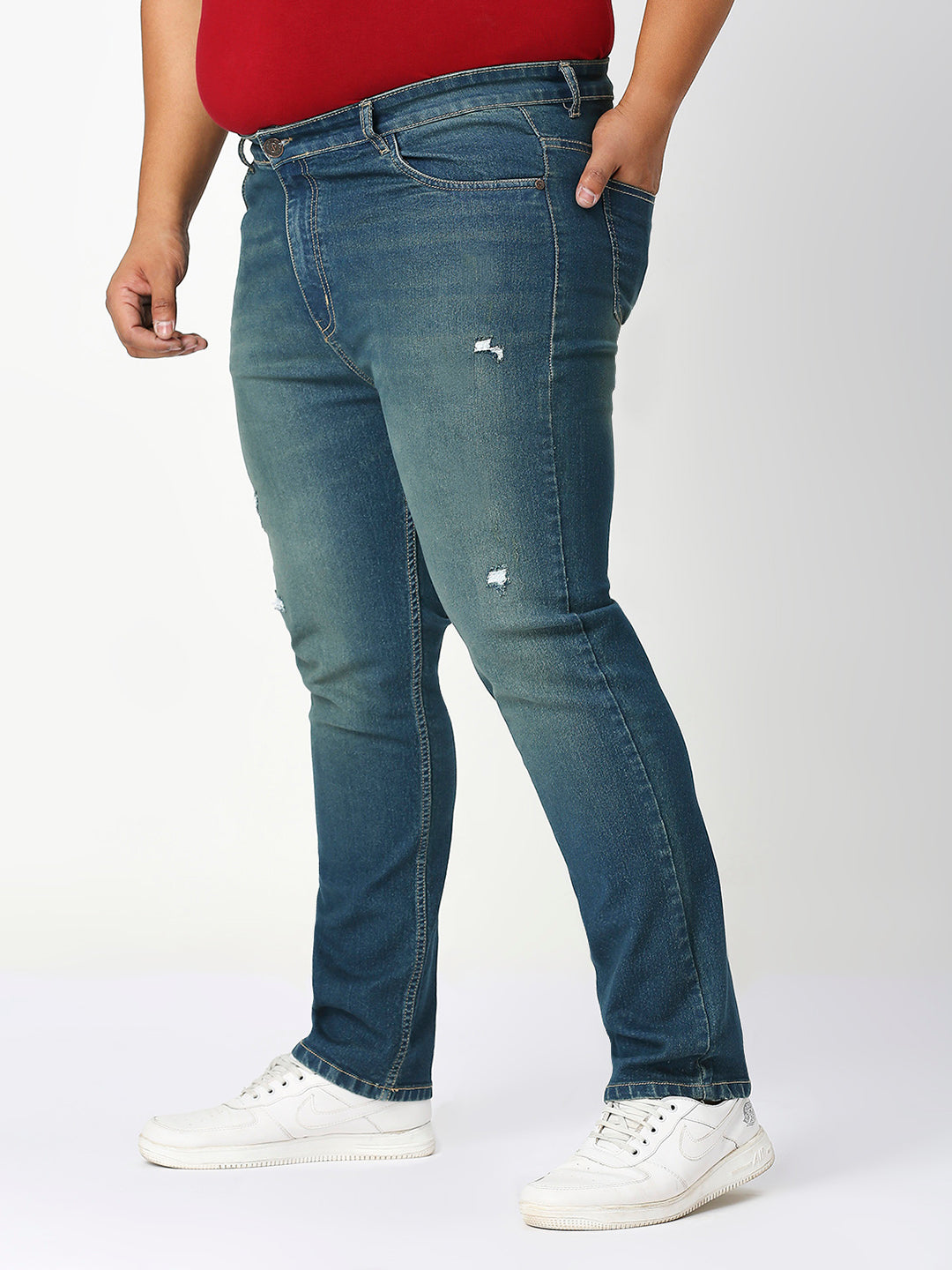 ZUSH Men Plus Size Mid Rise Clean Look  Stretchable Jeans ZU569