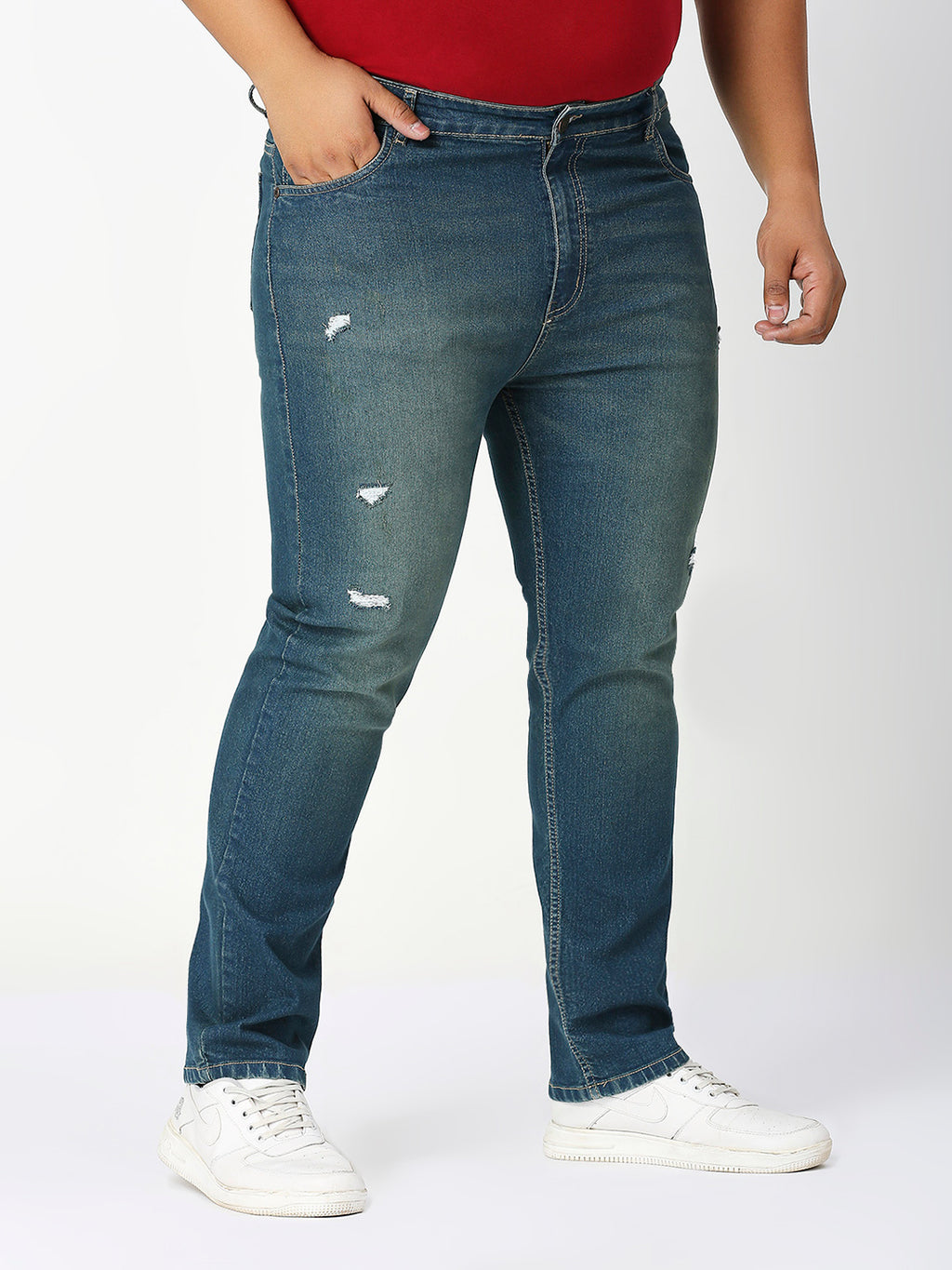 ZUSH Men Plus Size Mid Rise Clean Look  Stretchable Jeans ZU569