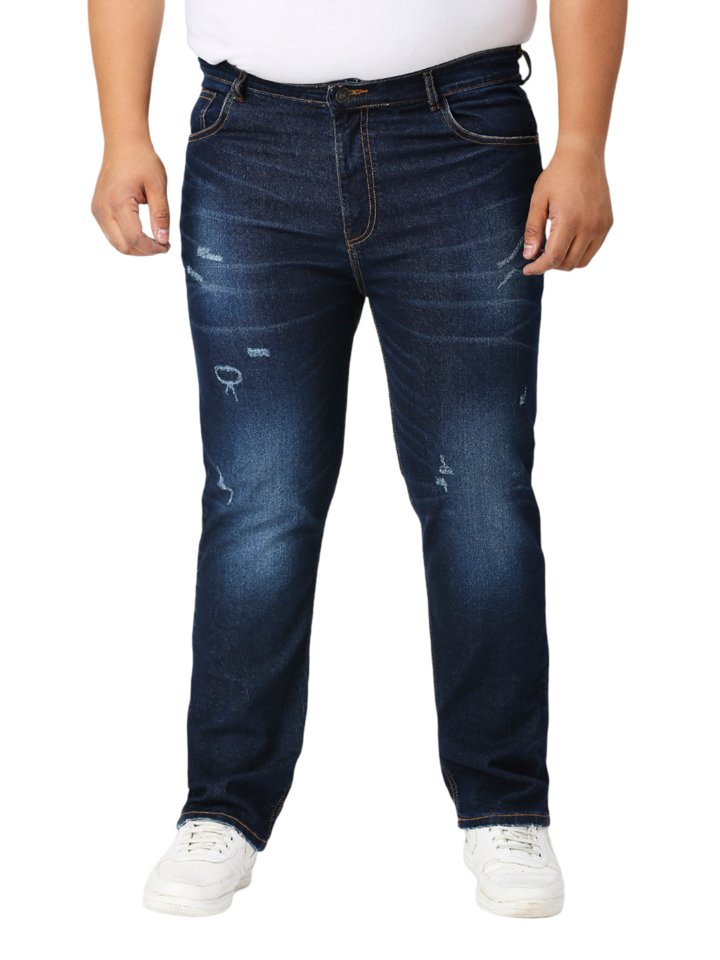 ZUSH Men Plus Size Mid Rise Clean Look Stretchable Jeans ZU570