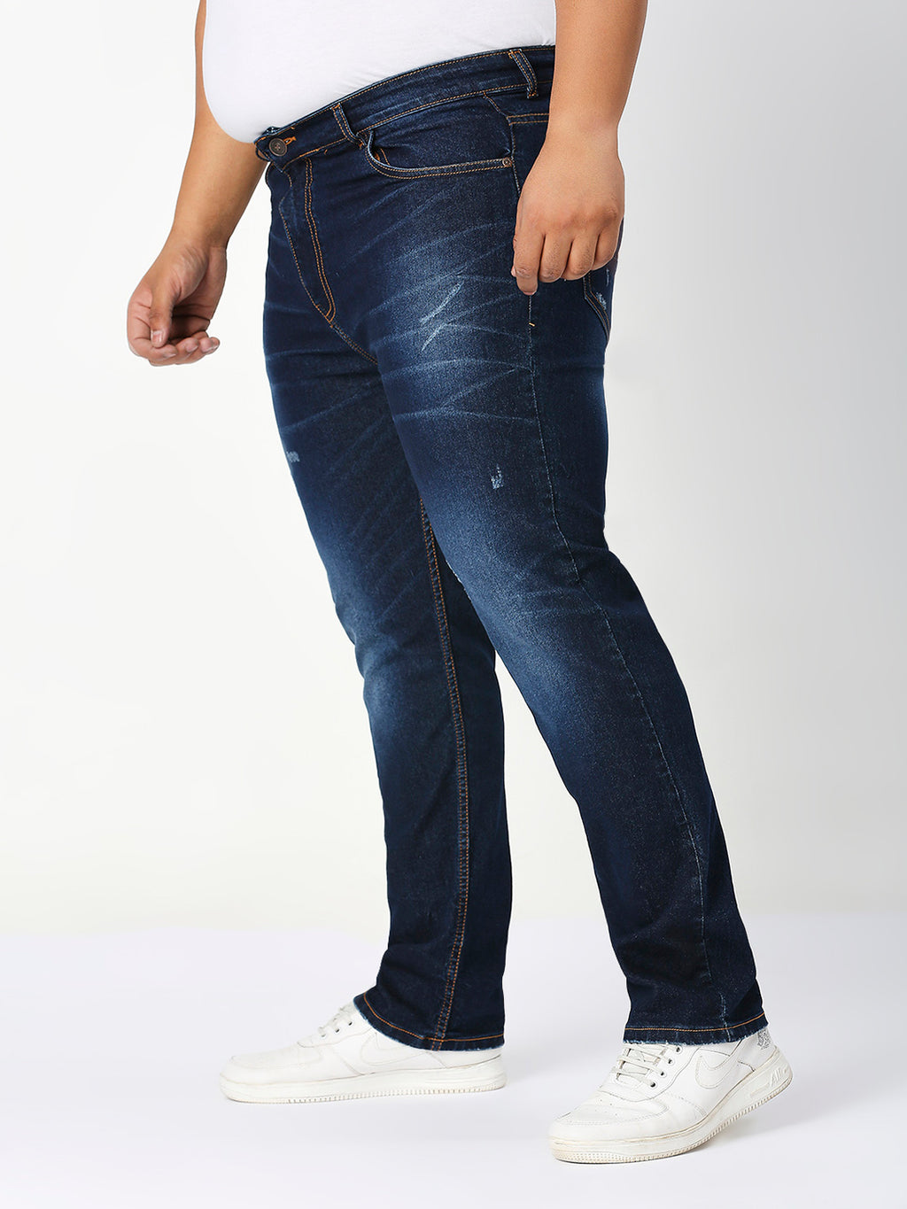ZUSH Men Plus Size Mid Rise Clean Look Stretchable Jeans ZU570