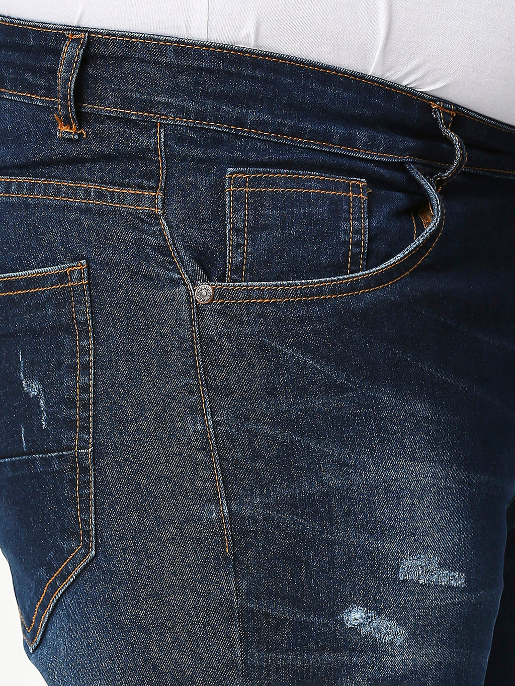 ZUSH Men Plus Size Mid Rise Clean Look Stretchable Jeans ZU570