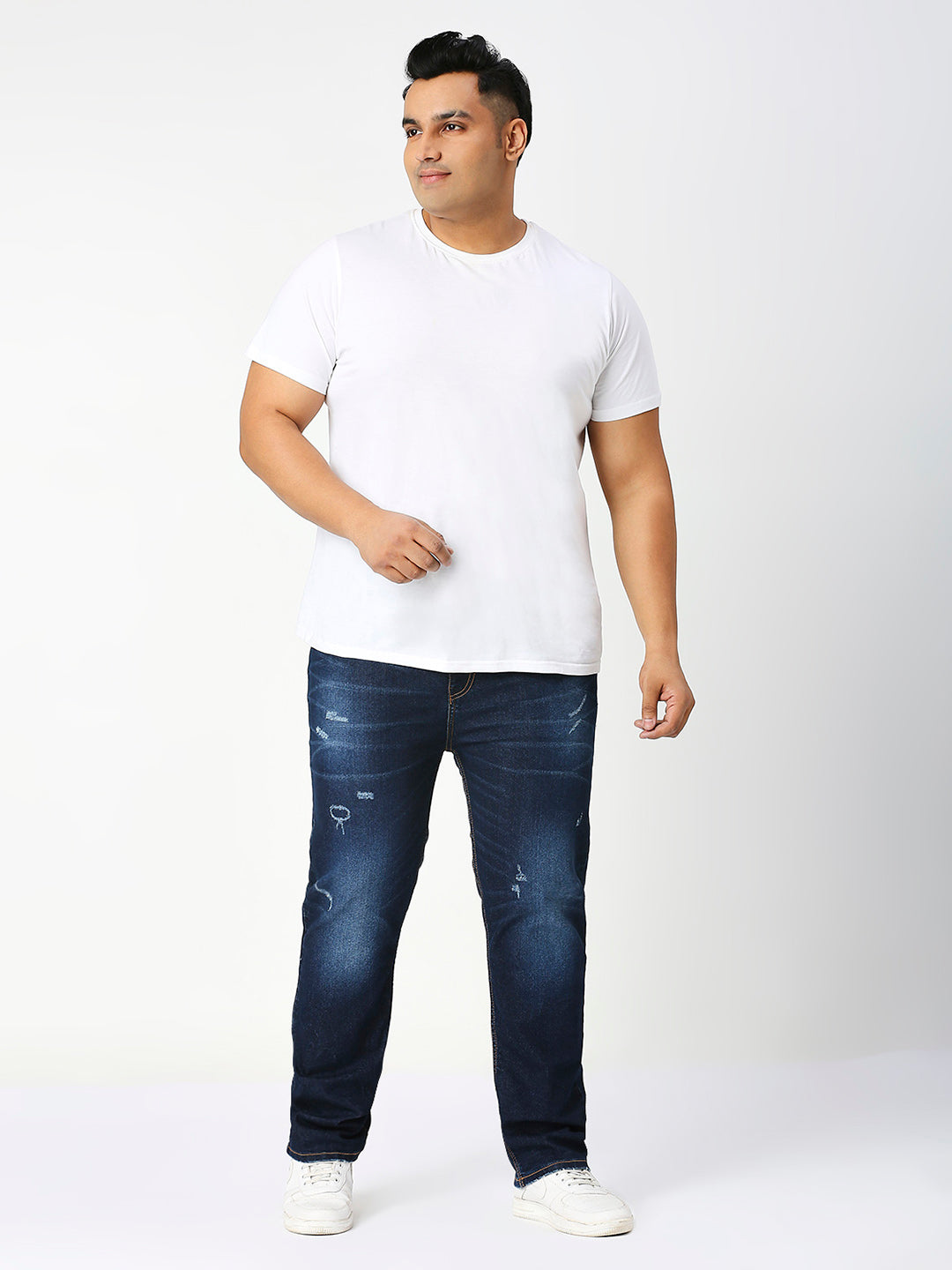ZUSH Men Plus Size Mid Rise Clean Look Stretchable Jeans ZU570