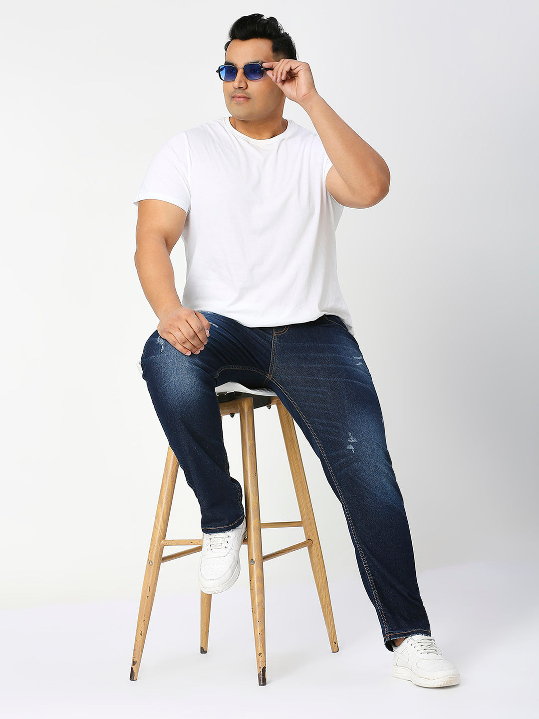 ZUSH Men Plus Size Mid Rise Clean Look Stretchable Jeans ZU570