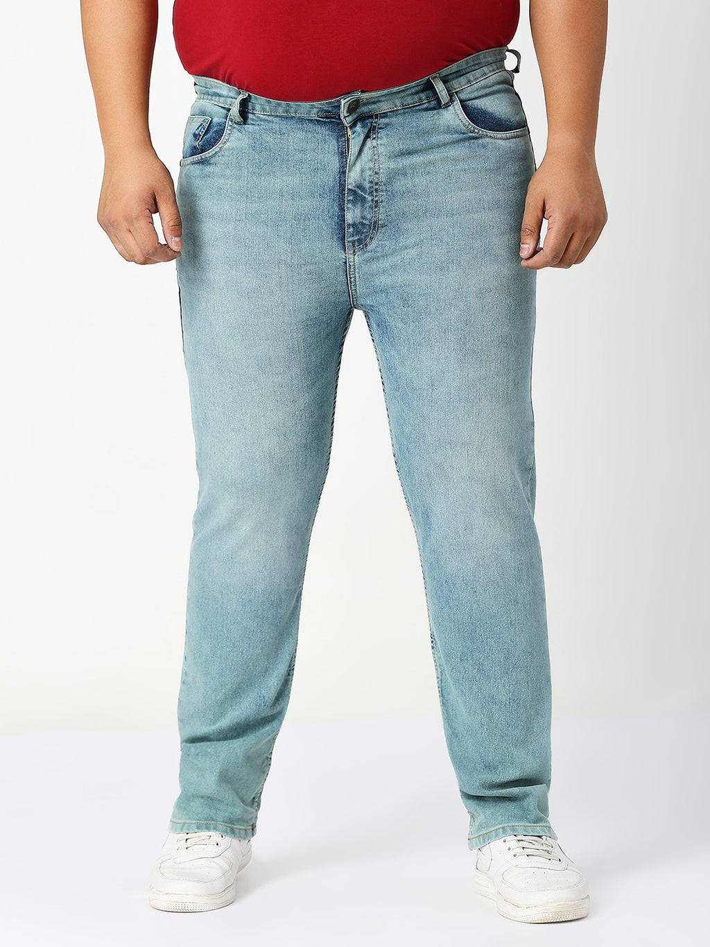 ZUSH Men Plus Size Mid Rise Clean Look Stretchable Jeans ZU571
