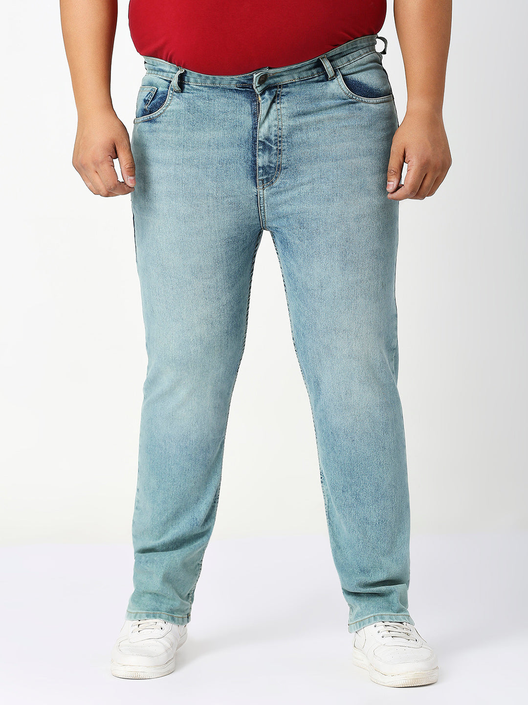 ZUSH Men Plus Size Mid Rise Clean Look Stretchable Jeans ZU571