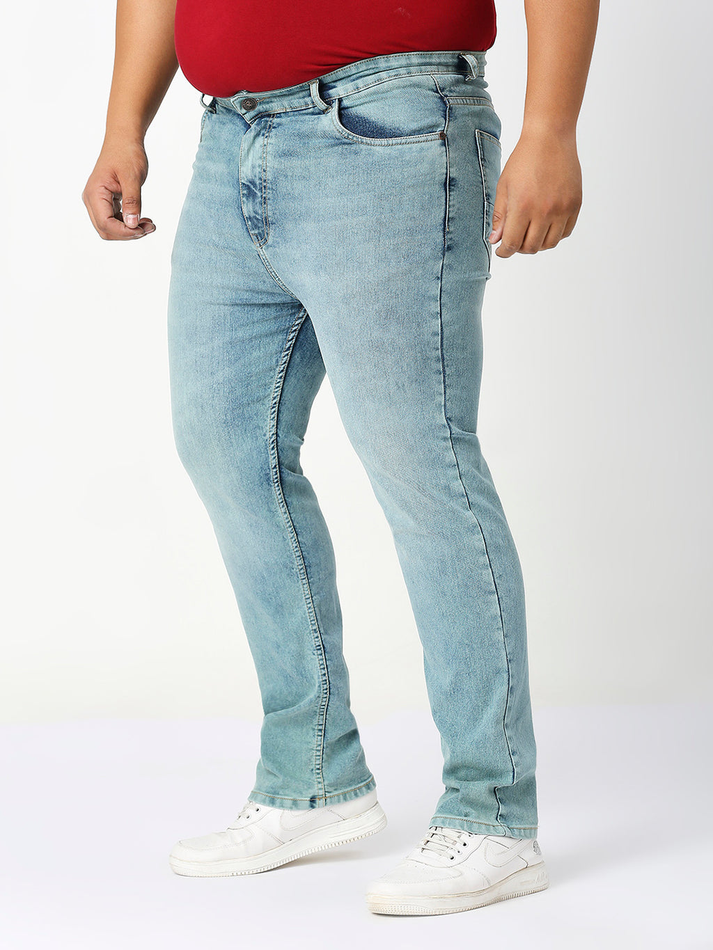 ZUSH Men Plus Size Mid Rise Clean Look Stretchable Jeans ZU571