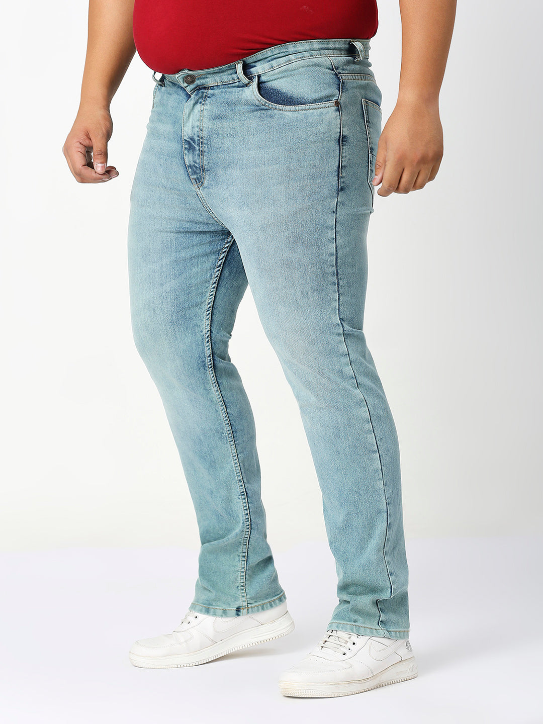 ZUSH Men Plus Size Mid Rise Clean Look Stretchable Jeans ZU571