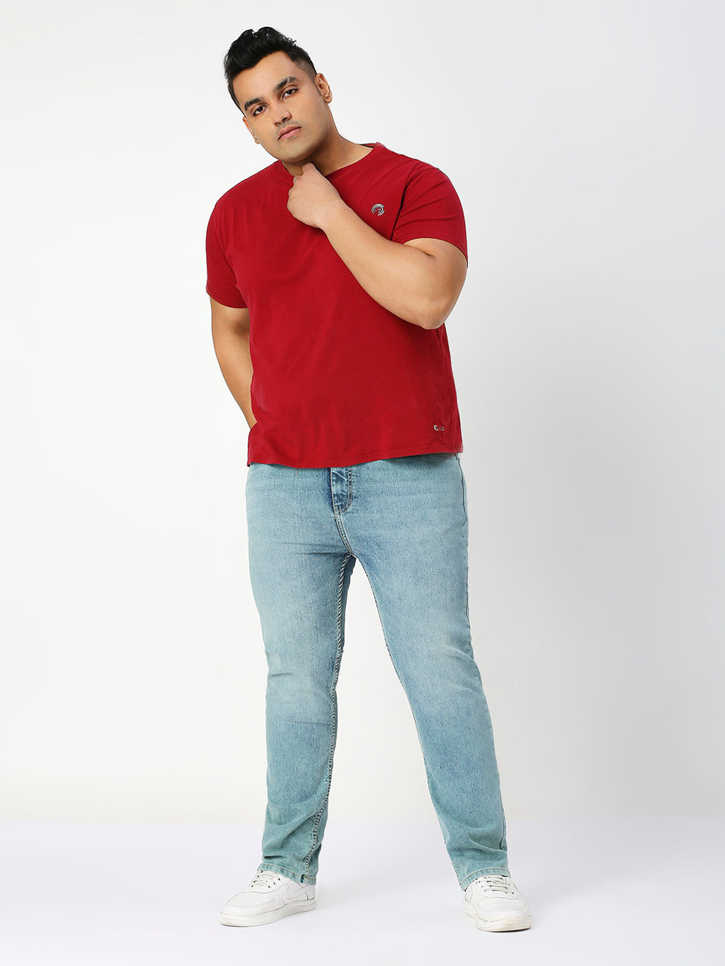 ZUSH Men Plus Size Mid Rise Clean Look Stretchable Jeans ZU571