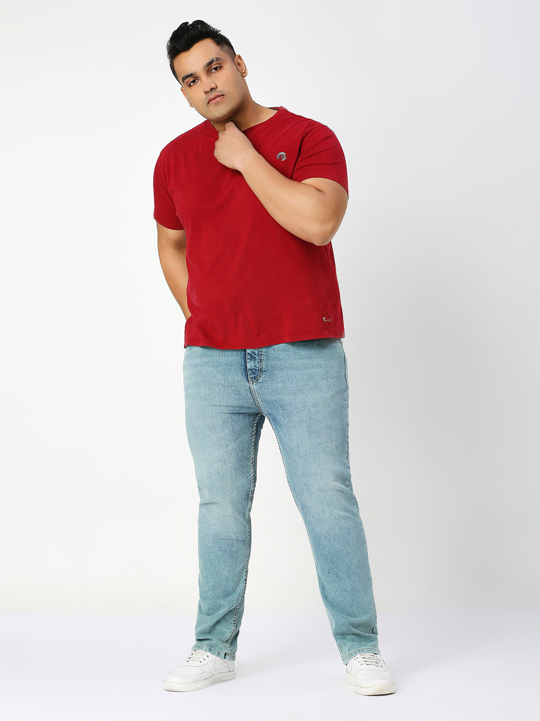 ZUSH Men Plus Size Mid Rise Clean Look Stretchable Jeans ZU571