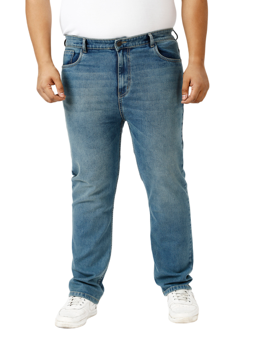 ZUSH Men Plus Size Mid Rise Clean Look  Stretchable Jeans ZU572