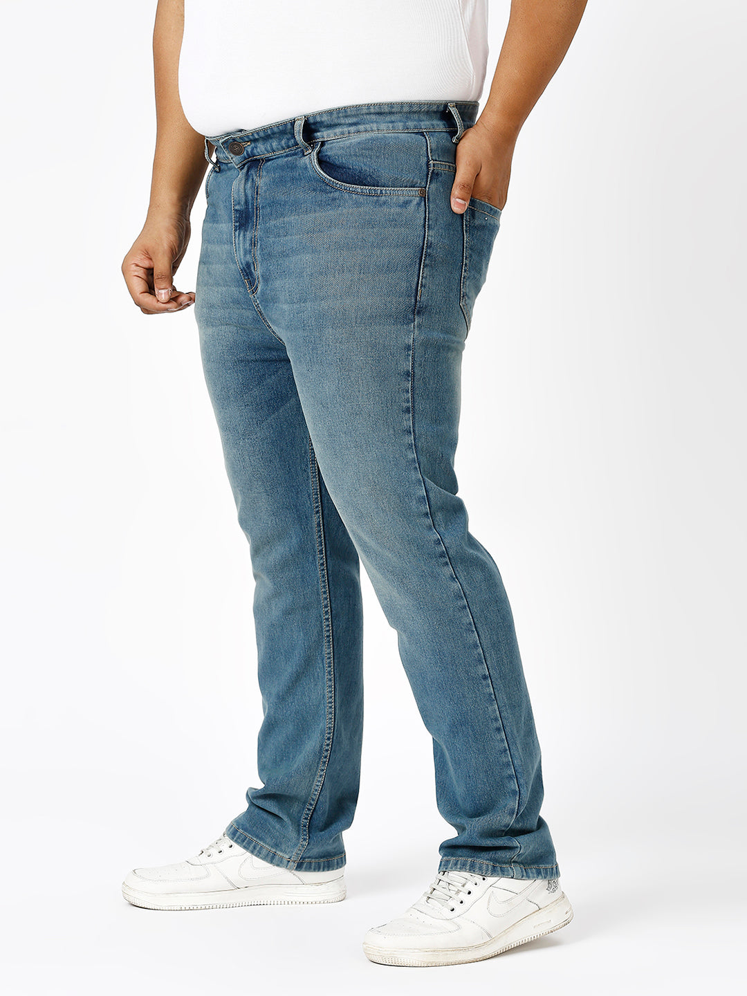ZUSH Men Plus Size Mid Rise Clean Look  Stretchable Jeans ZU572