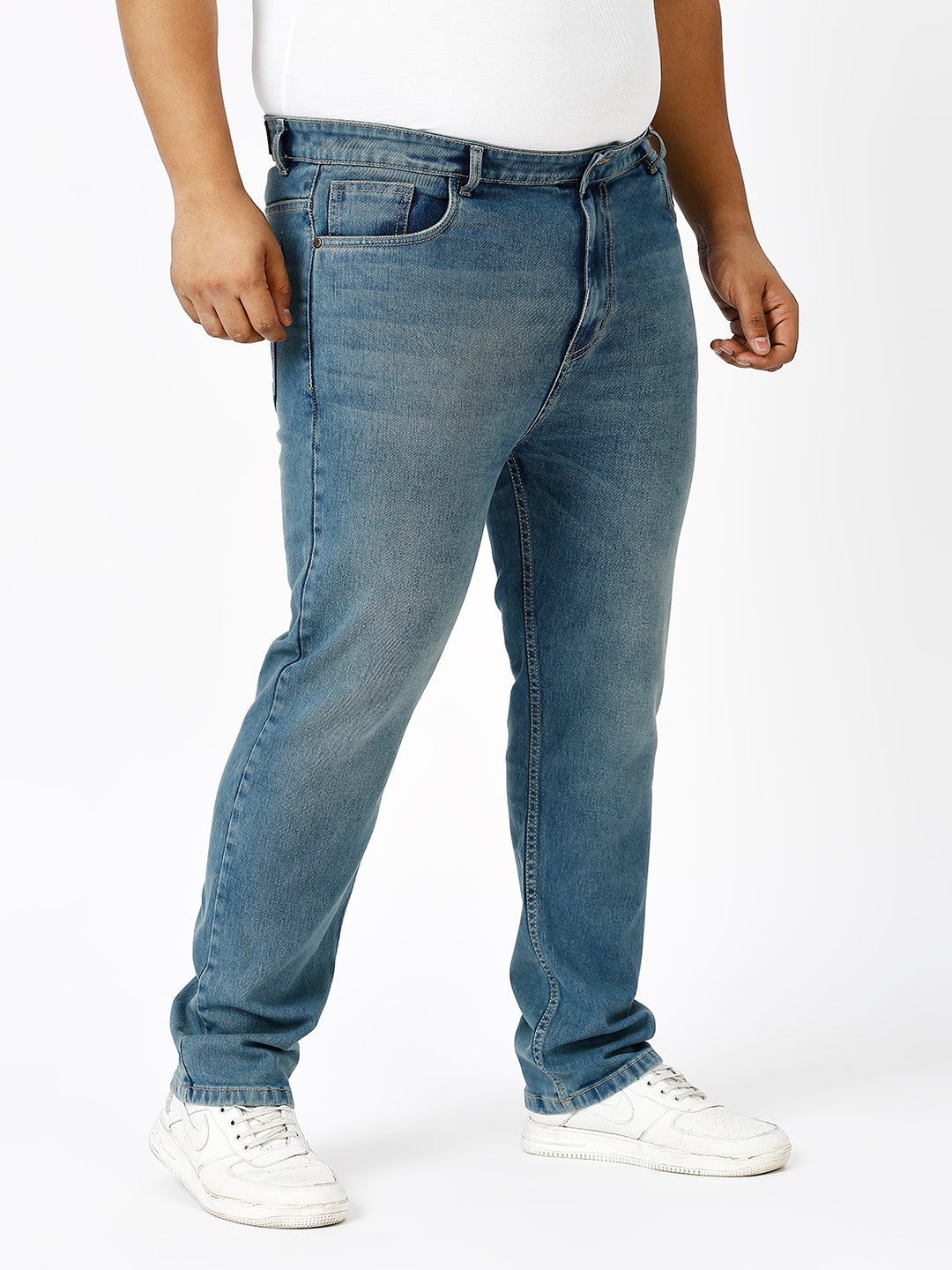 ZUSH Men Plus Size Mid Rise Clean Look  Stretchable Jeans ZU572