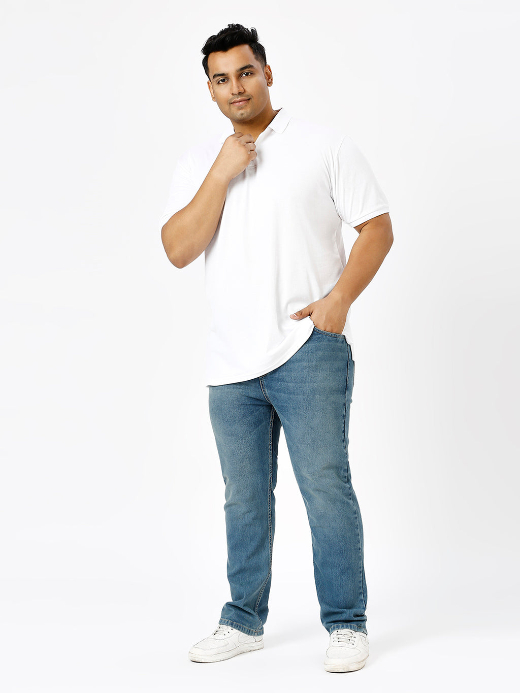 ZUSH Men Plus Size Mid Rise Clean Look  Stretchable Jeans ZU572