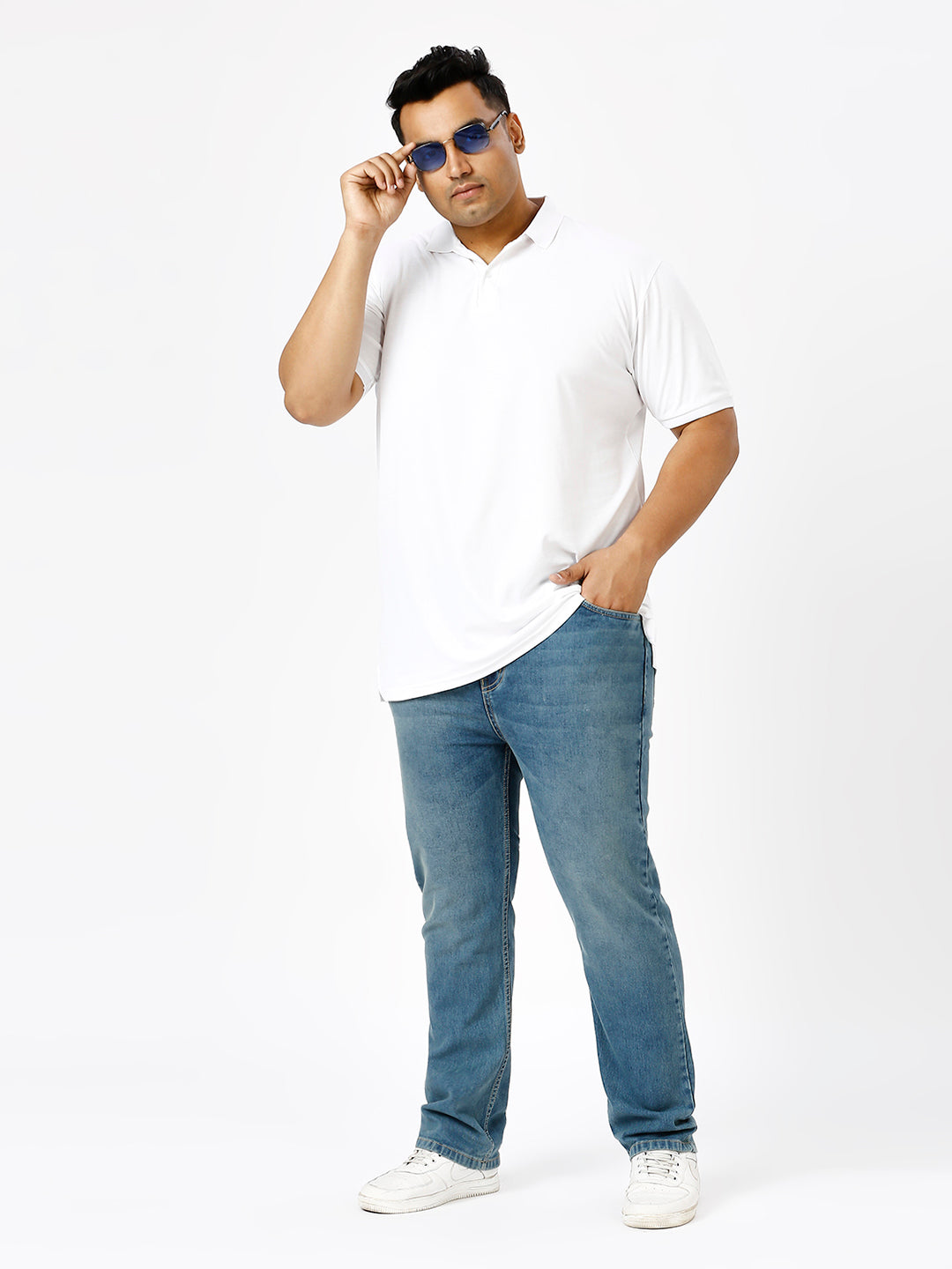 ZUSH Men Plus Size Mid Rise Clean Look  Stretchable Jeans ZU572