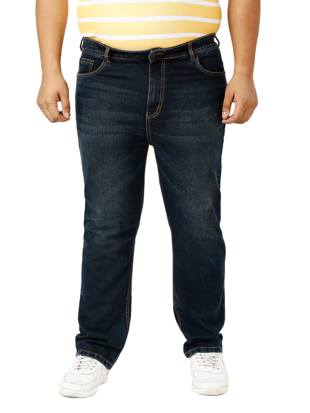 ZUSH Men Plus Size Mid Rise Clean Look  Stretchable Jeans ZU573