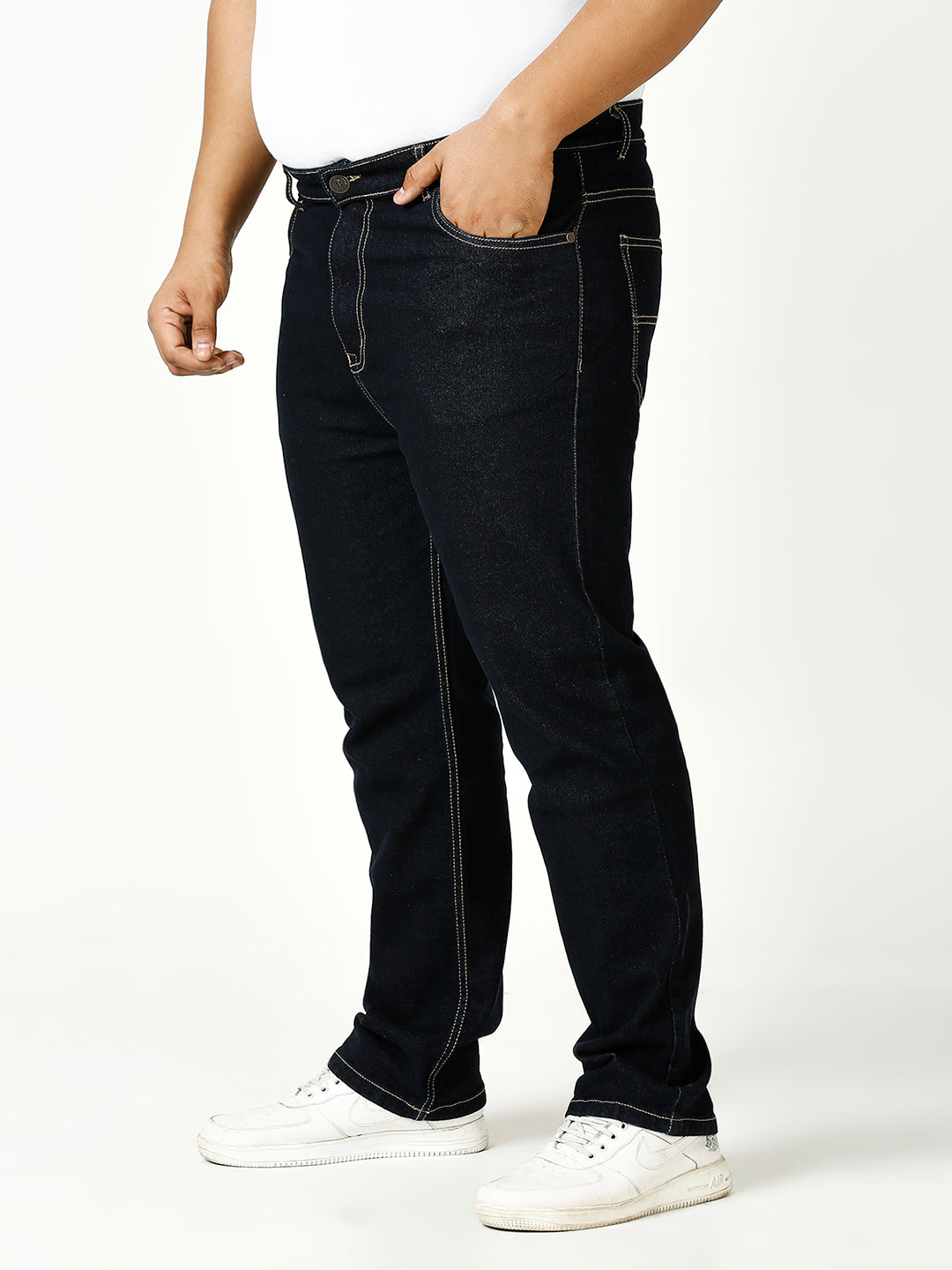 ZUSH Men Plus Size Mid Rise Clean Look  Stretchable Jeans ZU574