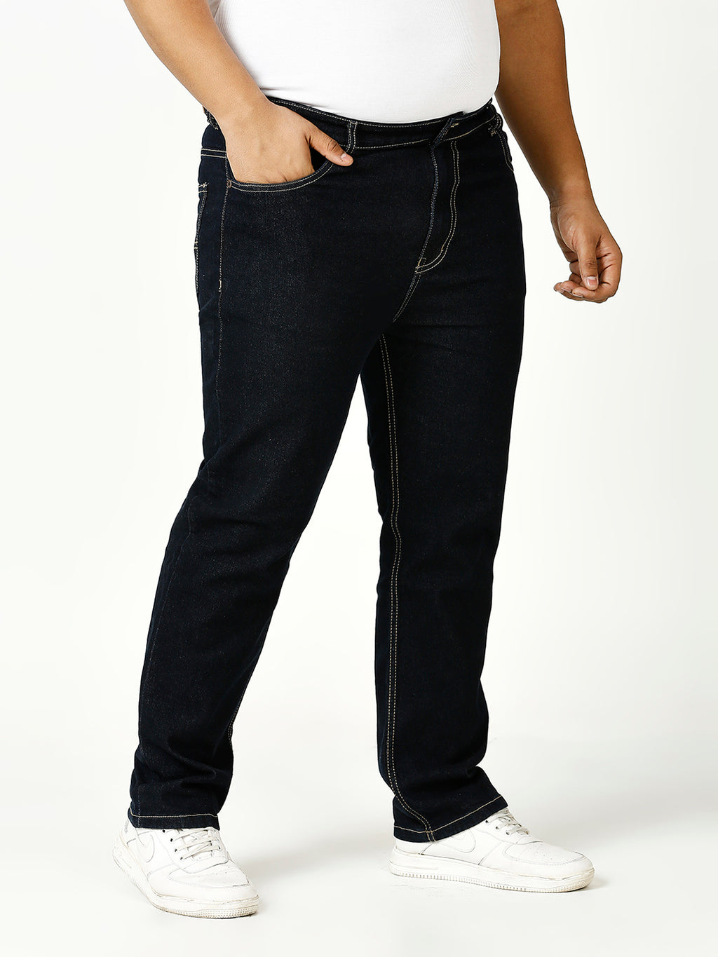 ZUSH Men Plus Size Mid Rise Clean Look  Stretchable Jeans ZU574