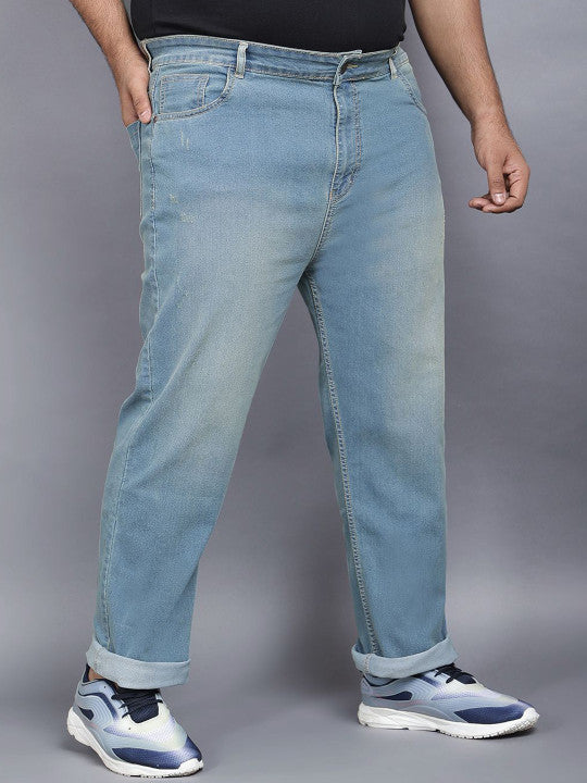 ZUSH Men Plus Size Mid Rise Clean Look  Stretchable Jeans ZU575