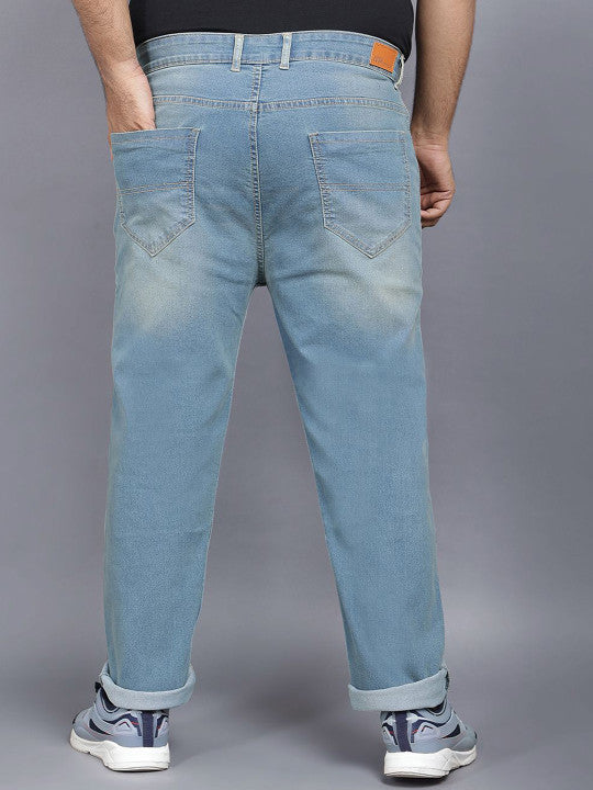 ZUSH Men Plus Size Mid Rise Clean Look  Stretchable Jeans ZU575