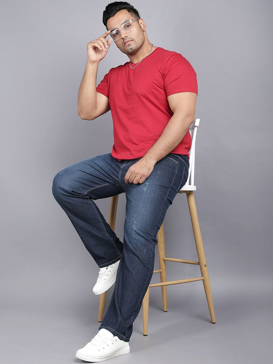 ZUSH Men Plus Size Mid Rise Clean Look  Stretchable Jeans ZU576