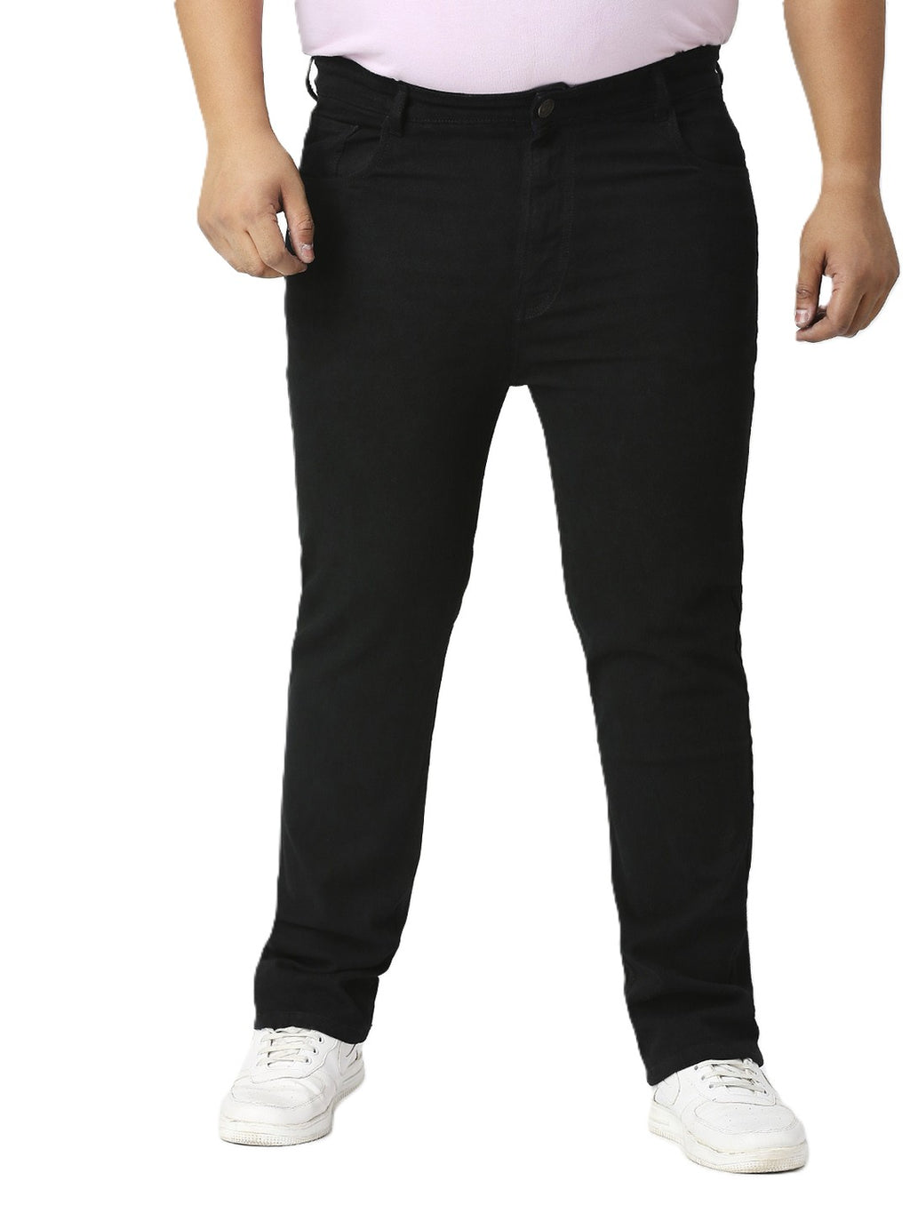 Men’s Plus Size Stretchable Slim Fit Denim Jeans, Mid Rise Casual Wear Pants