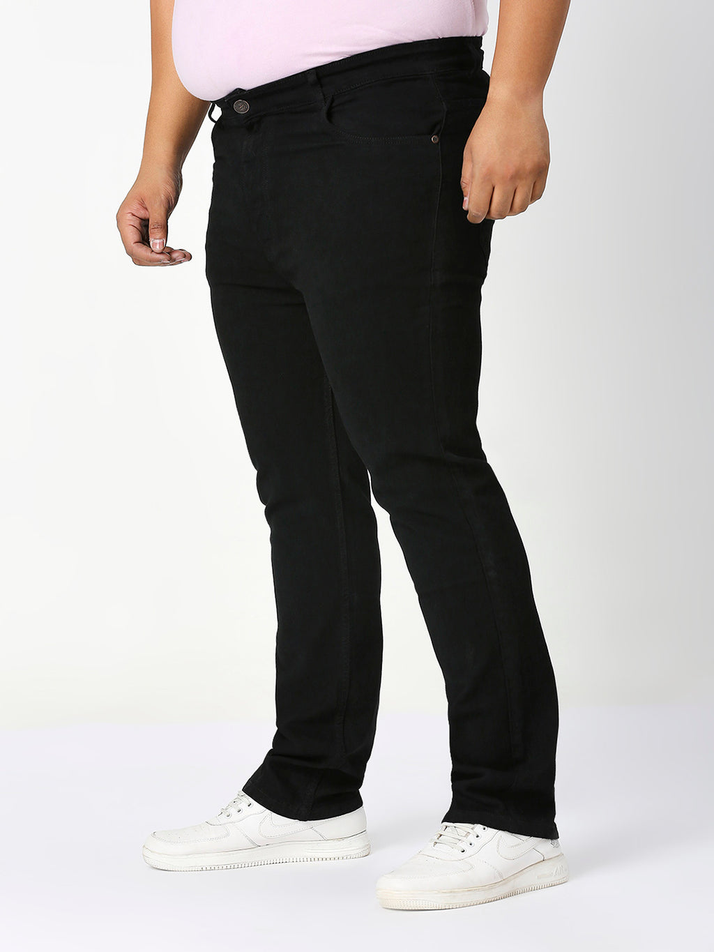 Men’s Plus Size Stretchable Slim Fit Denim Jeans, Mid Rise Casual Wear Pants