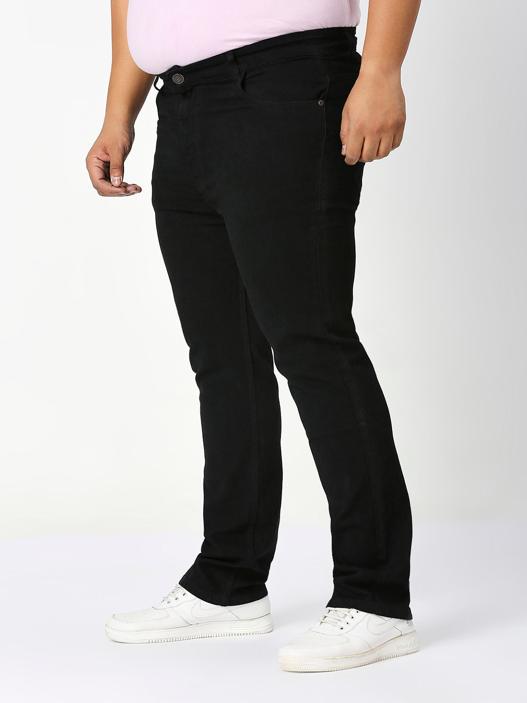 Men’s Plus Size Stretchable Slim Fit Denim Jeans, Mid Rise Casual Wear Pants