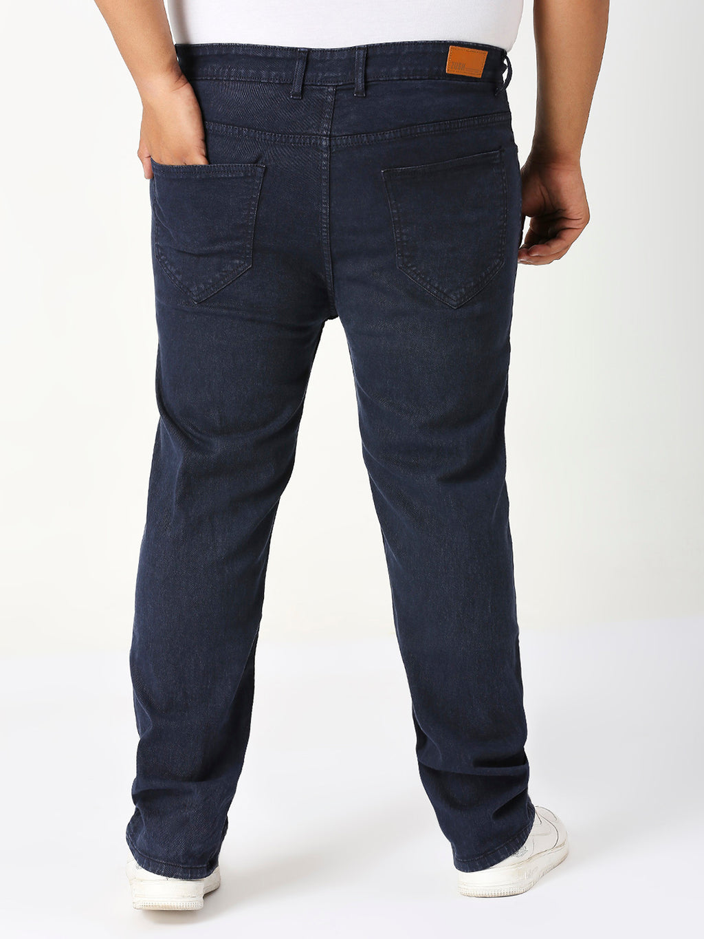 Men’s Plus Size Stretchable Slim Fit Denim Jeans, Mid Rise Casual Wear Pants ZU903