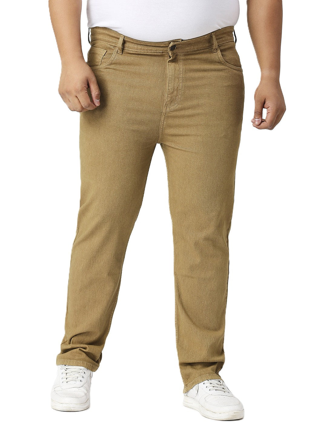Men’s Plus Size Stretchable Slim Fit Denim Jeans, Mid Rise Casual Wear Pants ZU904