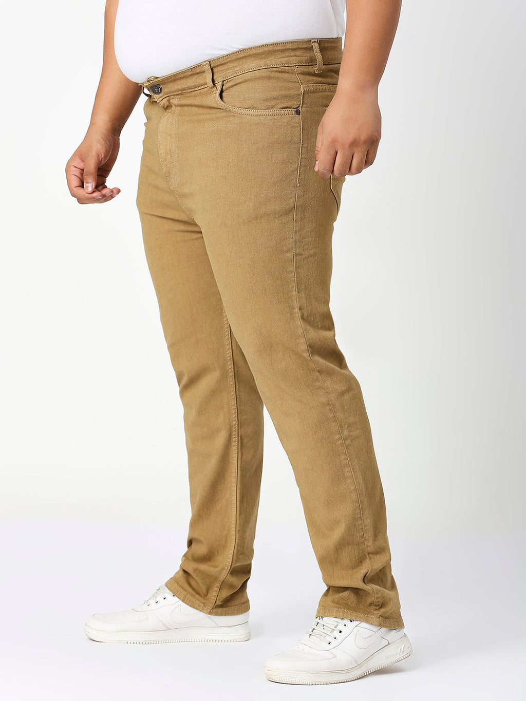 Men’s Plus Size Stretchable Slim Fit Denim Jeans, Mid Rise Casual Wear Pants ZU904