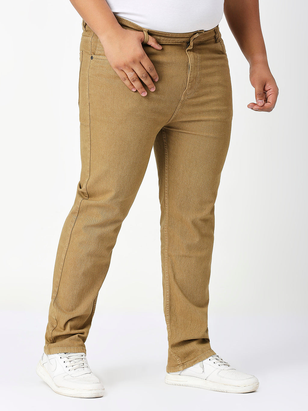 Men’s Plus Size Stretchable Slim Fit Denim Jeans, Mid Rise Casual Wear Pants ZU904