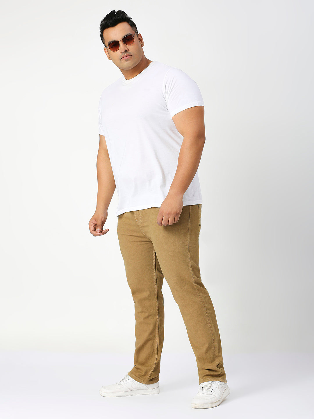 Men’s Plus Size Stretchable Slim Fit Denim Jeans, Mid Rise Casual Wear Pants ZU904
