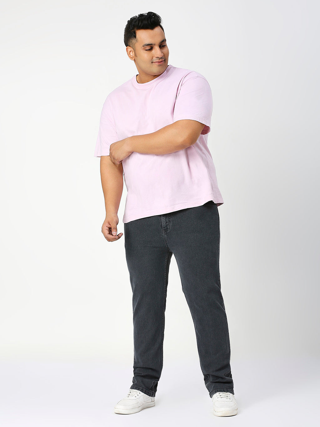 Men’s Plus Size Stretchable Slim Fit Denim Jeans, Mid Rise Casual Wear Pants ZU906