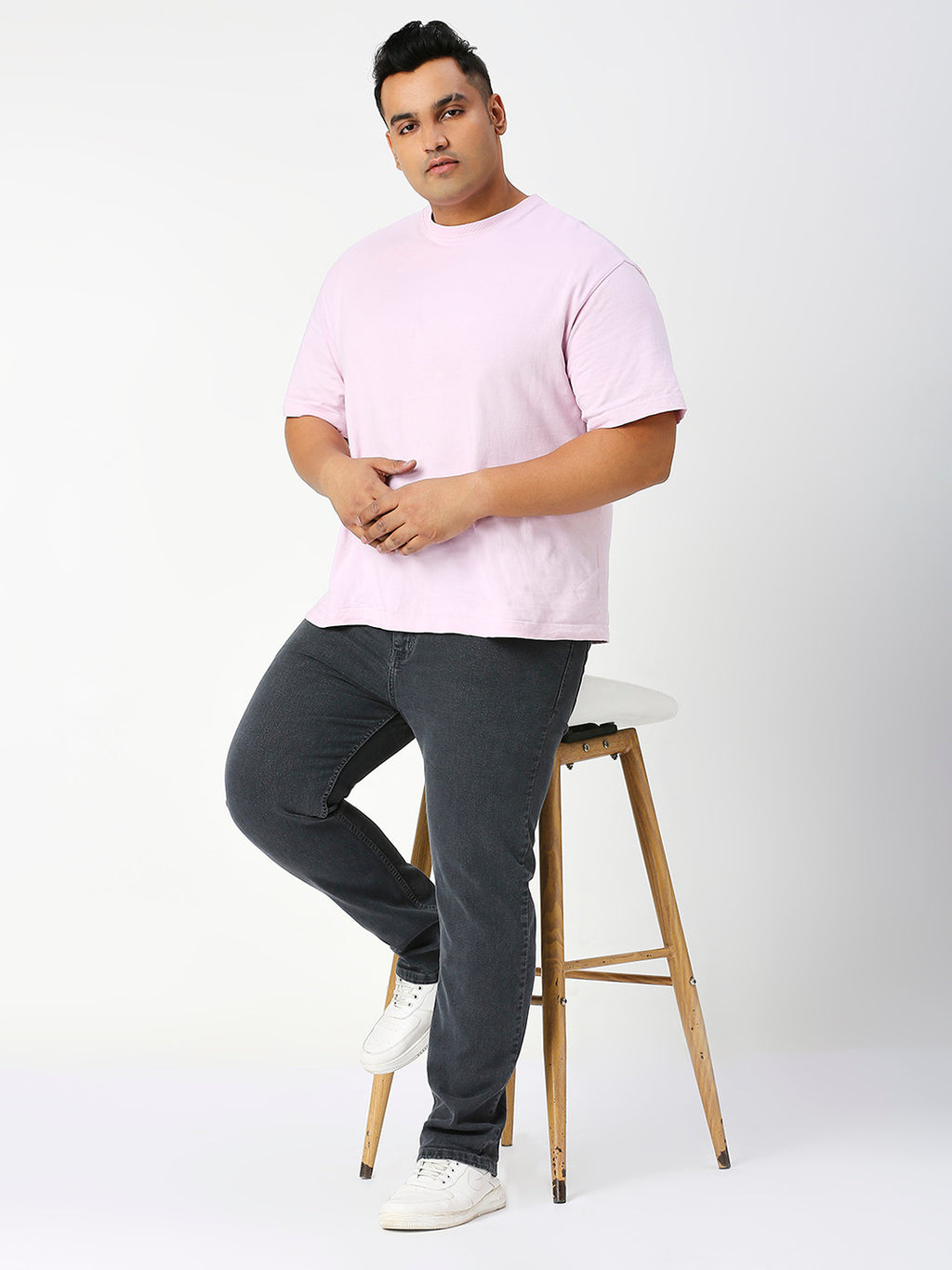Men’s Plus Size Stretchable Slim Fit Denim Jeans, Mid Rise Casual Wear Pants ZU906