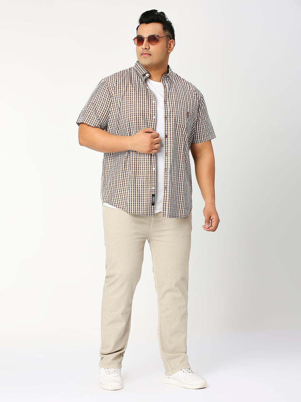 Men’s Plus Size Stretchable Slim Fit Denim Jeans, Mid Rise Casual Wear Pants ZU909